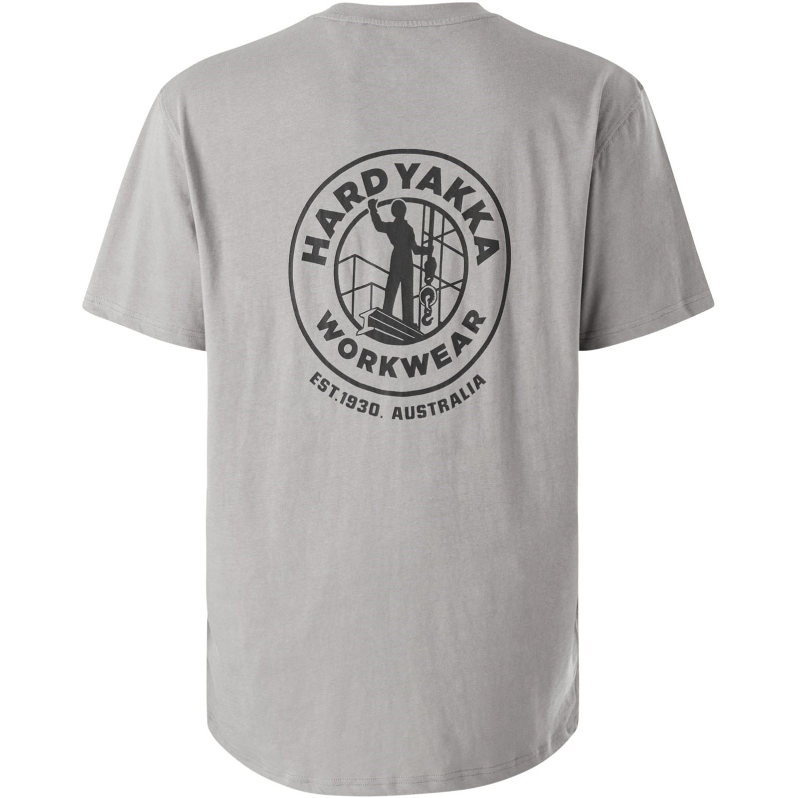Hard Yakka Heritage Icon Cotton Men's Grey T-Shirt
