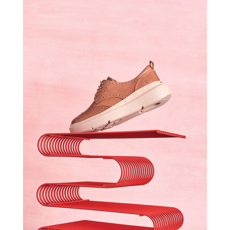 Hush Puppies Joy Leather Women's Tan Brogues Shoes