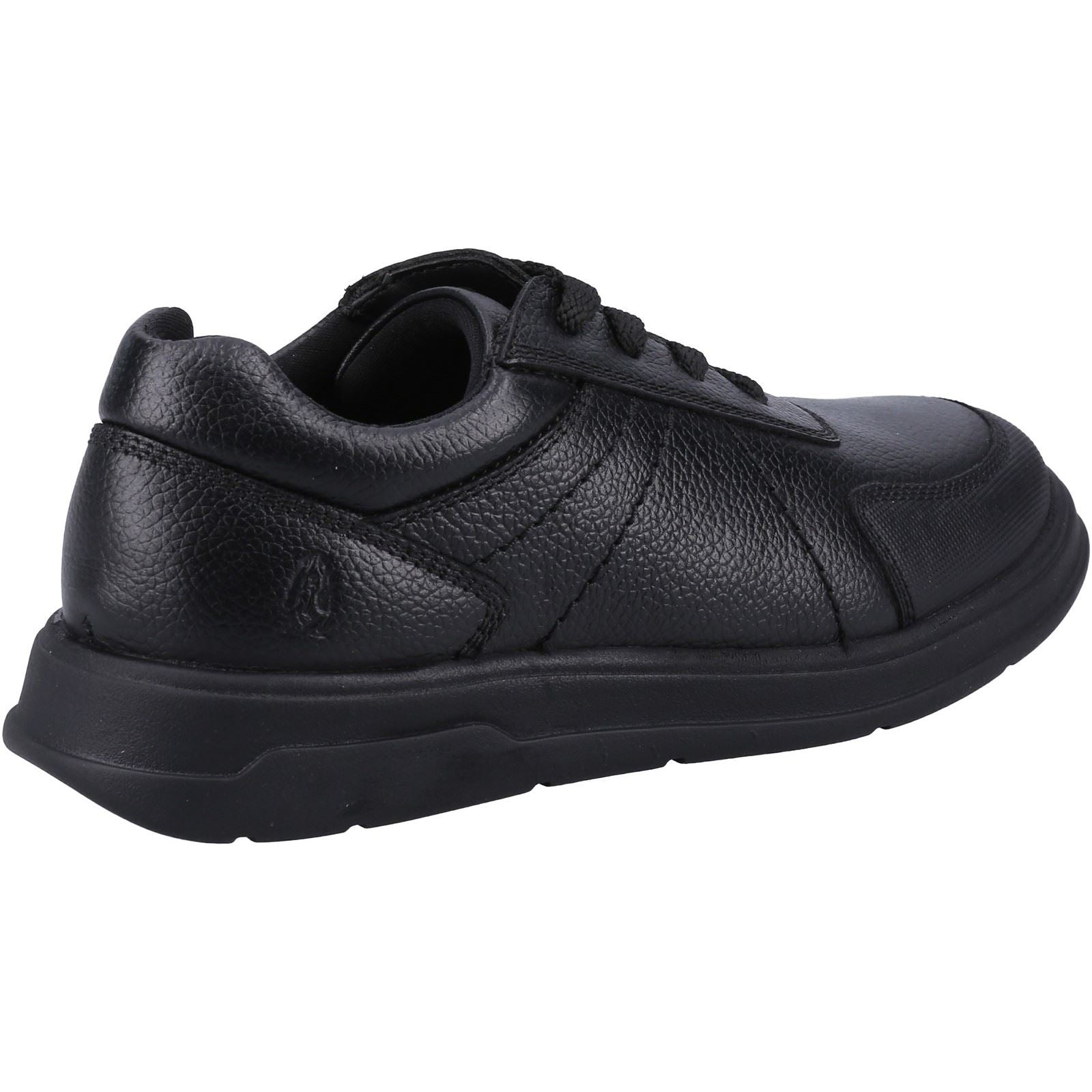 Hush Puppies Robert Leather Junior Black Lace-Up Shoes