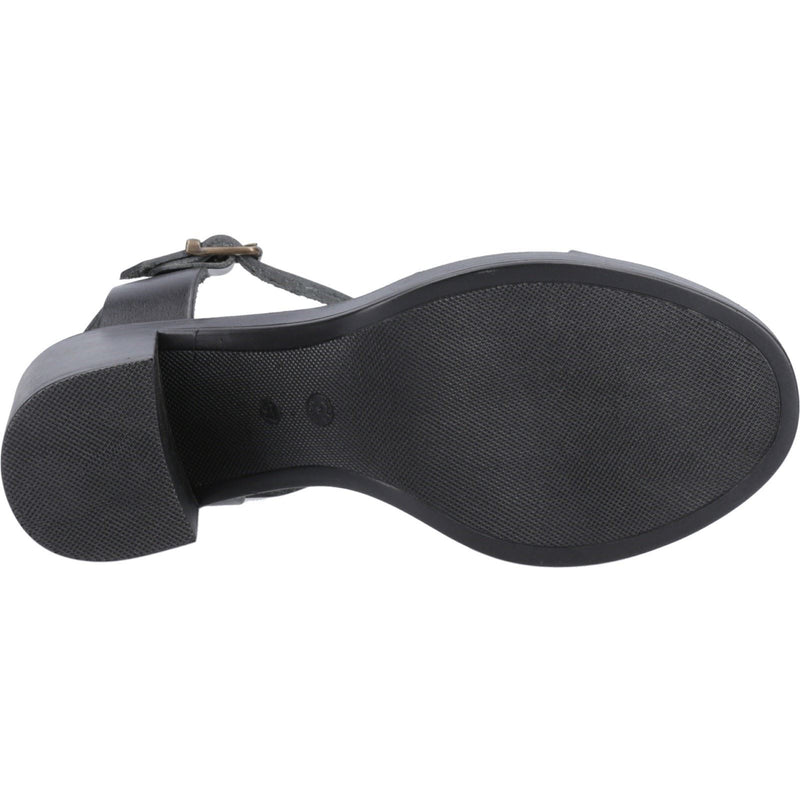 Hush Puppies Georgia Leather Women's Full Black Sandals