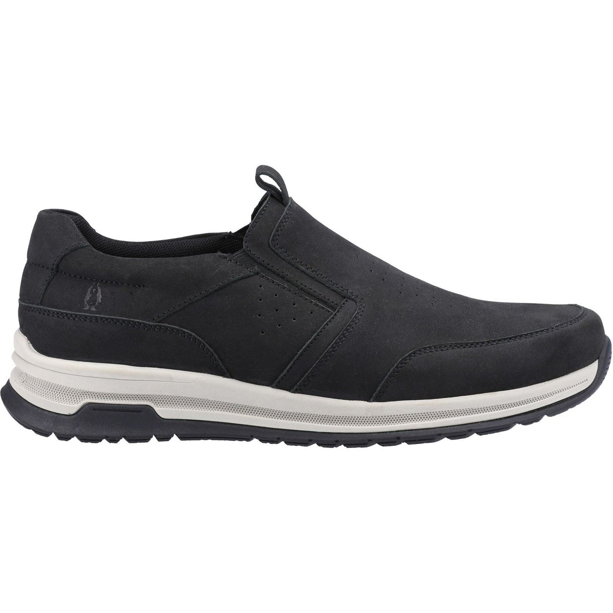 Hush Puppies Cole Leather Men's Black Nubuck Loafers