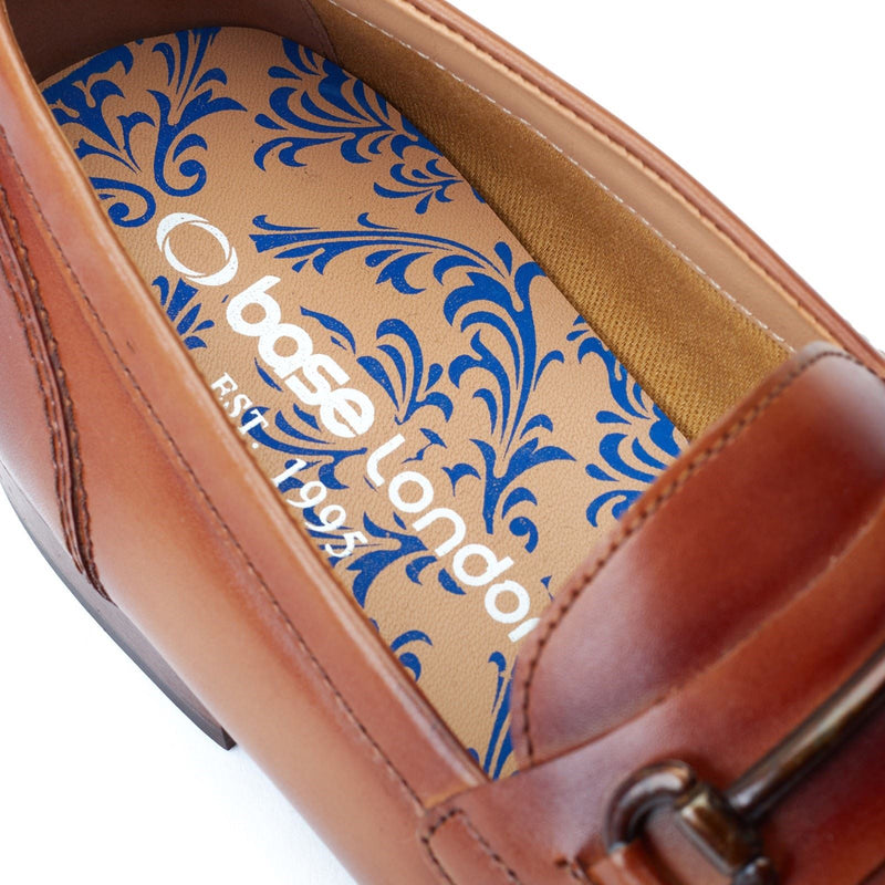 Base London Russo Leather Men's Burnt Tan Loafers