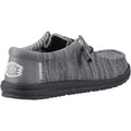 HEYDUDE Wally Stretch Mesh Synthetic Men's Granite Grey/Black Moccasins Shoes