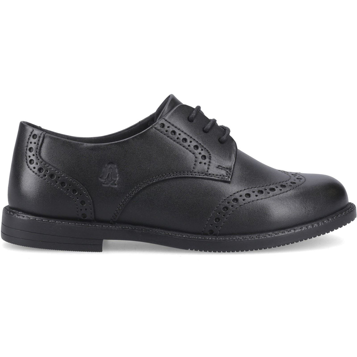 Hush Puppies Ava Snr Leather Black Brogues