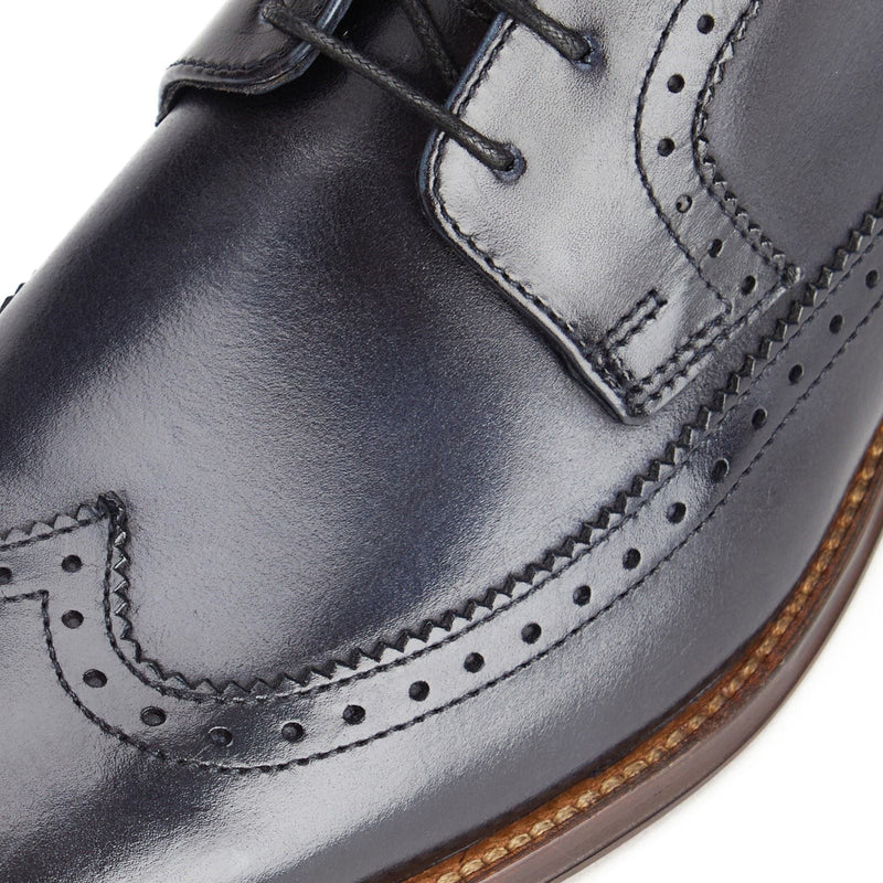 Base London Havisham Leather Men's Navy Derby Shoes