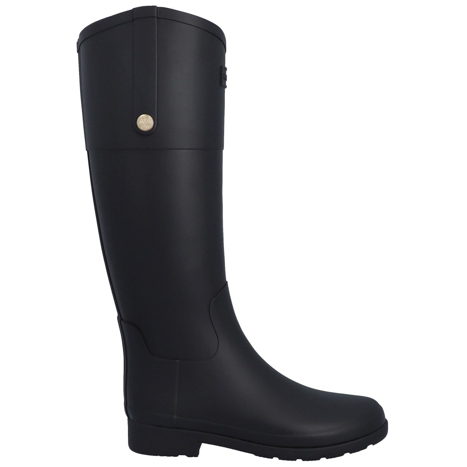 Hunter Refined Riding Boot Rubber Women's Black Wellington Boots