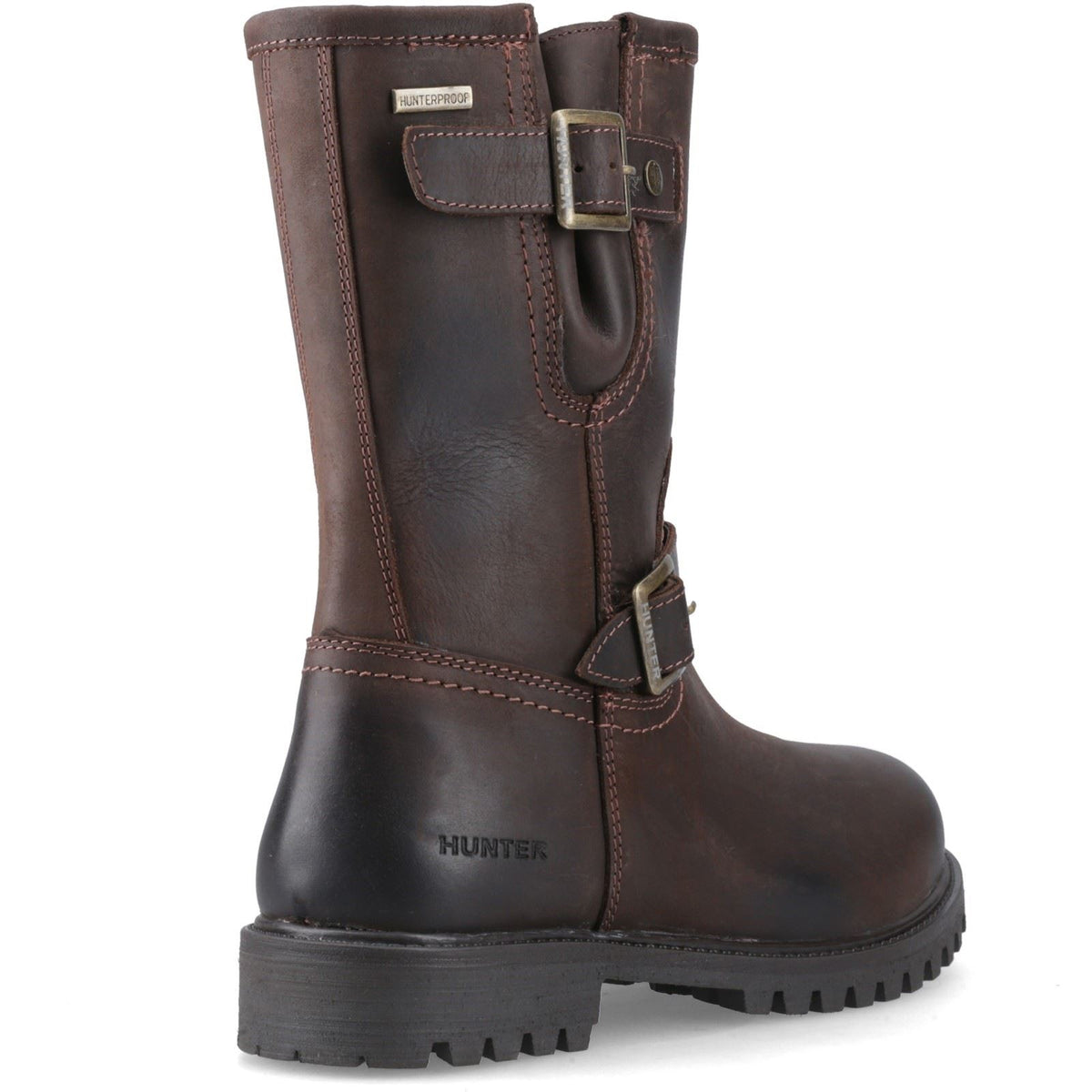 Hunter Stenness Mid WP Leather Women's Chocolate Brown Boots
