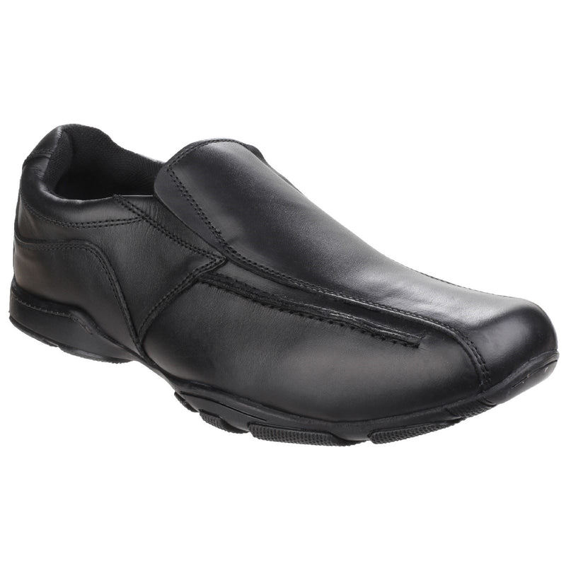 Hush Puppies Bespoke Youth Boy's Black Leather Loafers
