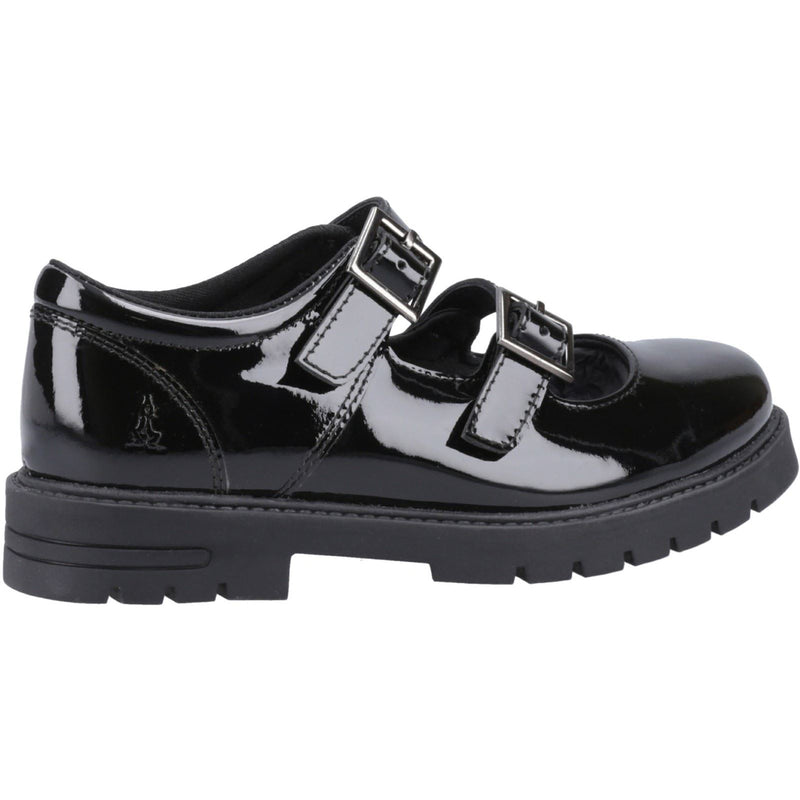 Hush Puppies Ella Patent Leather Youth Girl's Black Shoes
