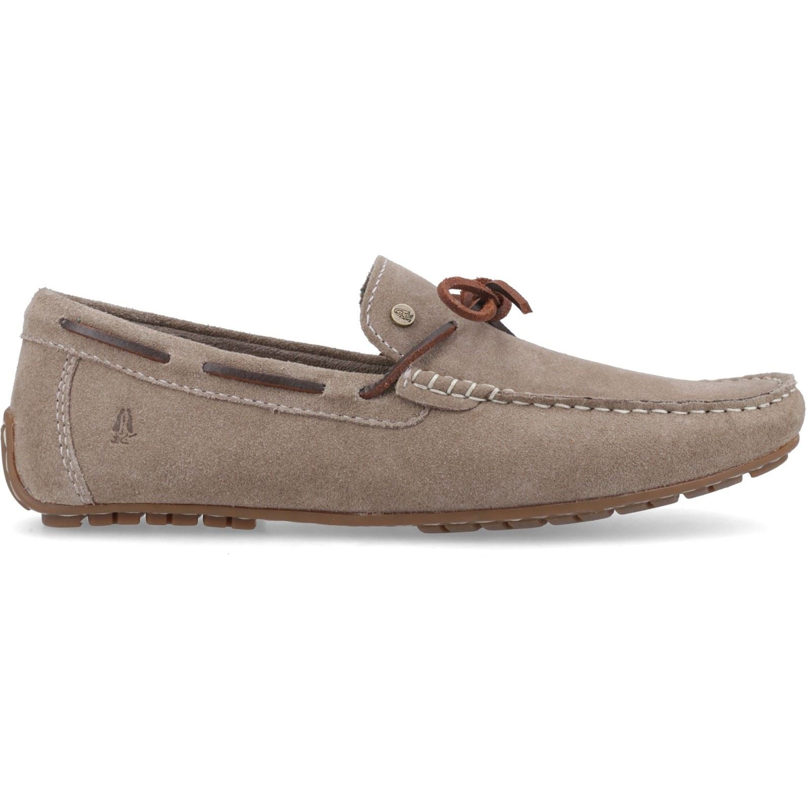 Hush Puppies Reuben Boat Shoe Suede Men's Taupe Boat Shoes