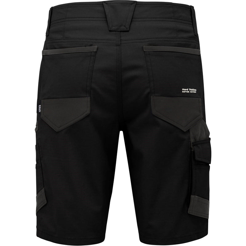 Hard Yakka Raptor Active Cotton Men's Black Knee-Length Shorts