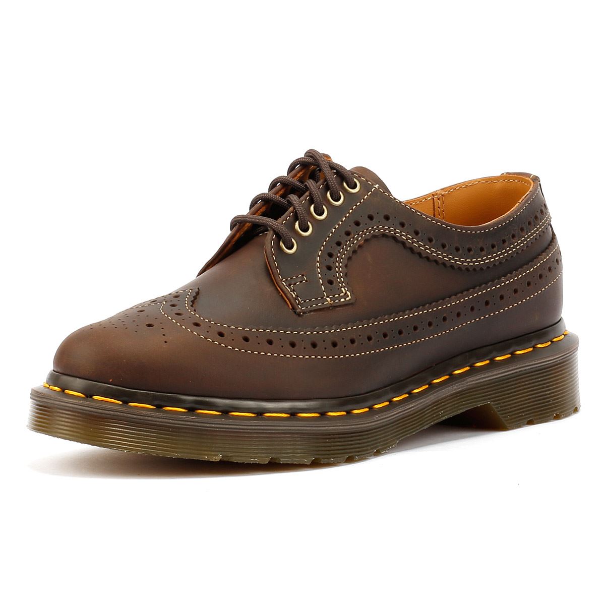 Dr. Martens 3989 Crazy Horse Leather Brown Lace-Up Shoes