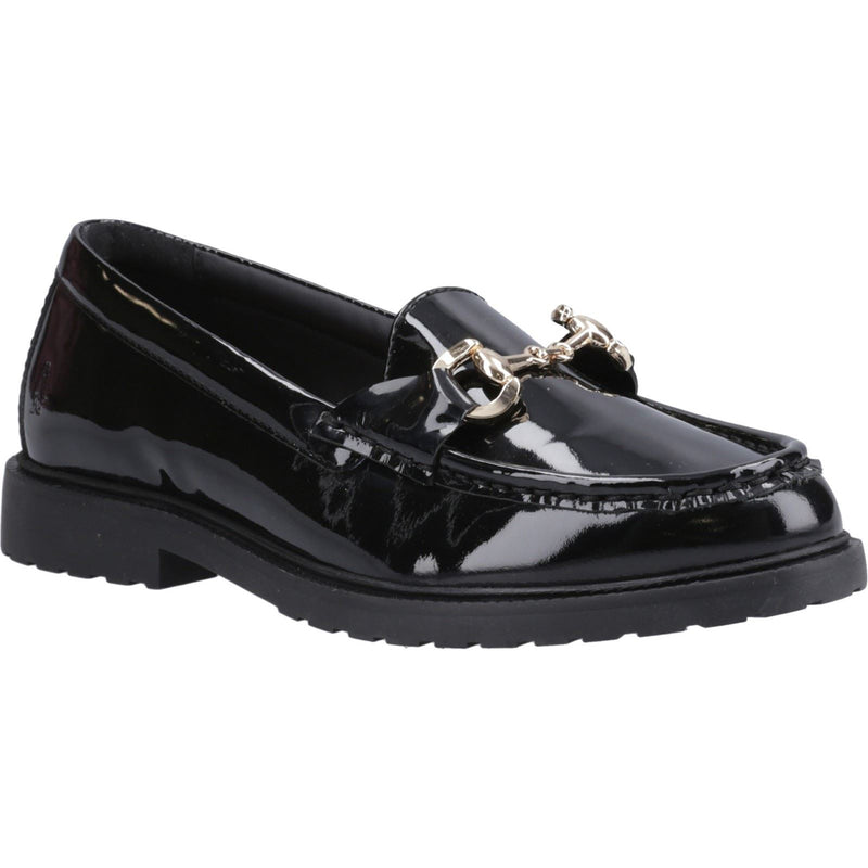 Hush Puppies Verity Patent Snaffle Leather Women's Black Loafers