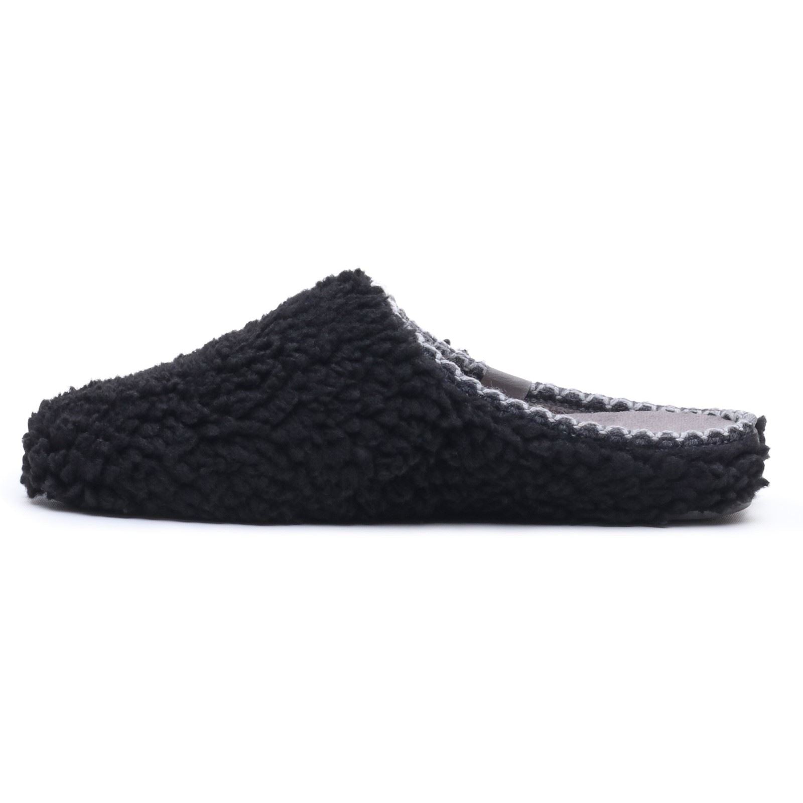 Hush Puppies Good Teddy Polyester Men's BLACK Slippers