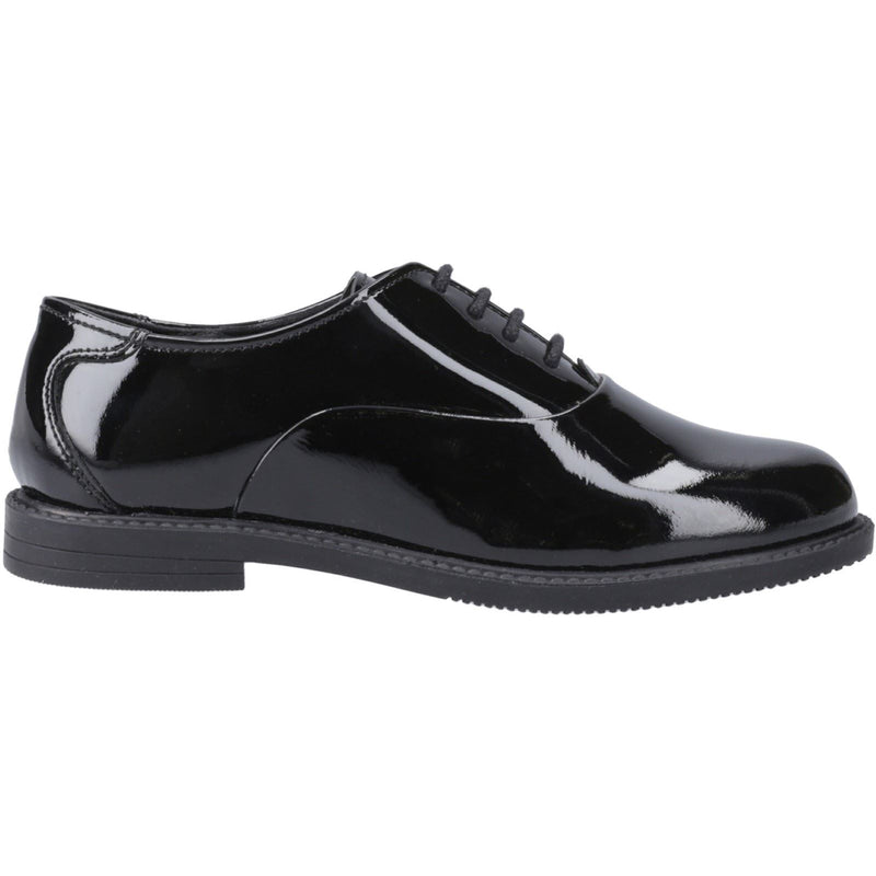 Hush Puppies Nellie Patent Leather Junior Black Oxford Shoes