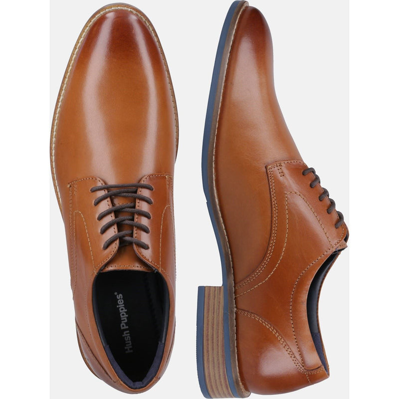 Hush Puppies Damien Lace Up Leather Men's Tan Lace-Up Shoes