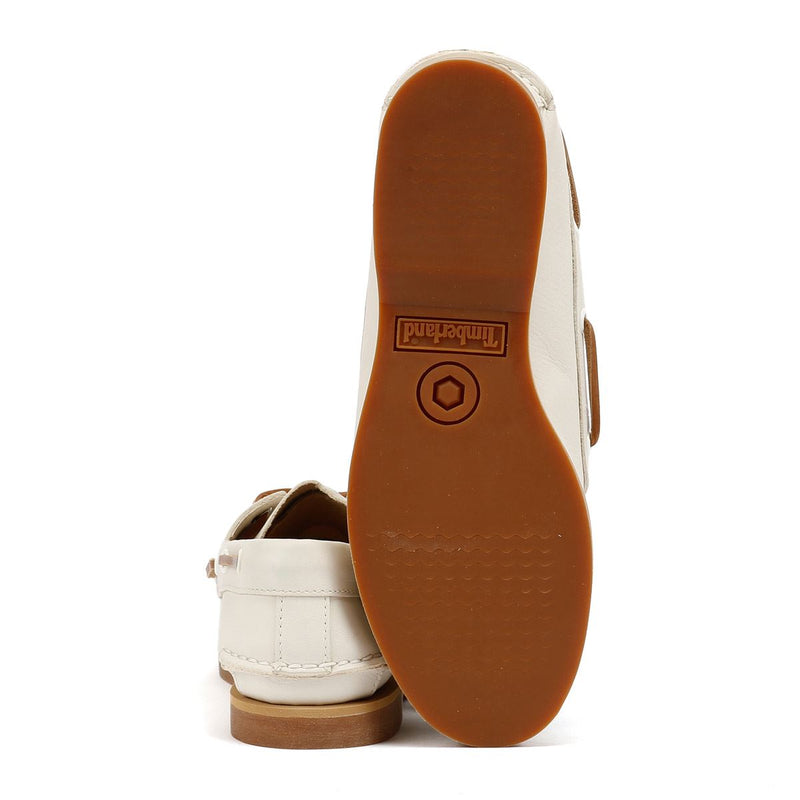 Timberland Classic 2 Eye Leather Women's Natural Boat Shoes