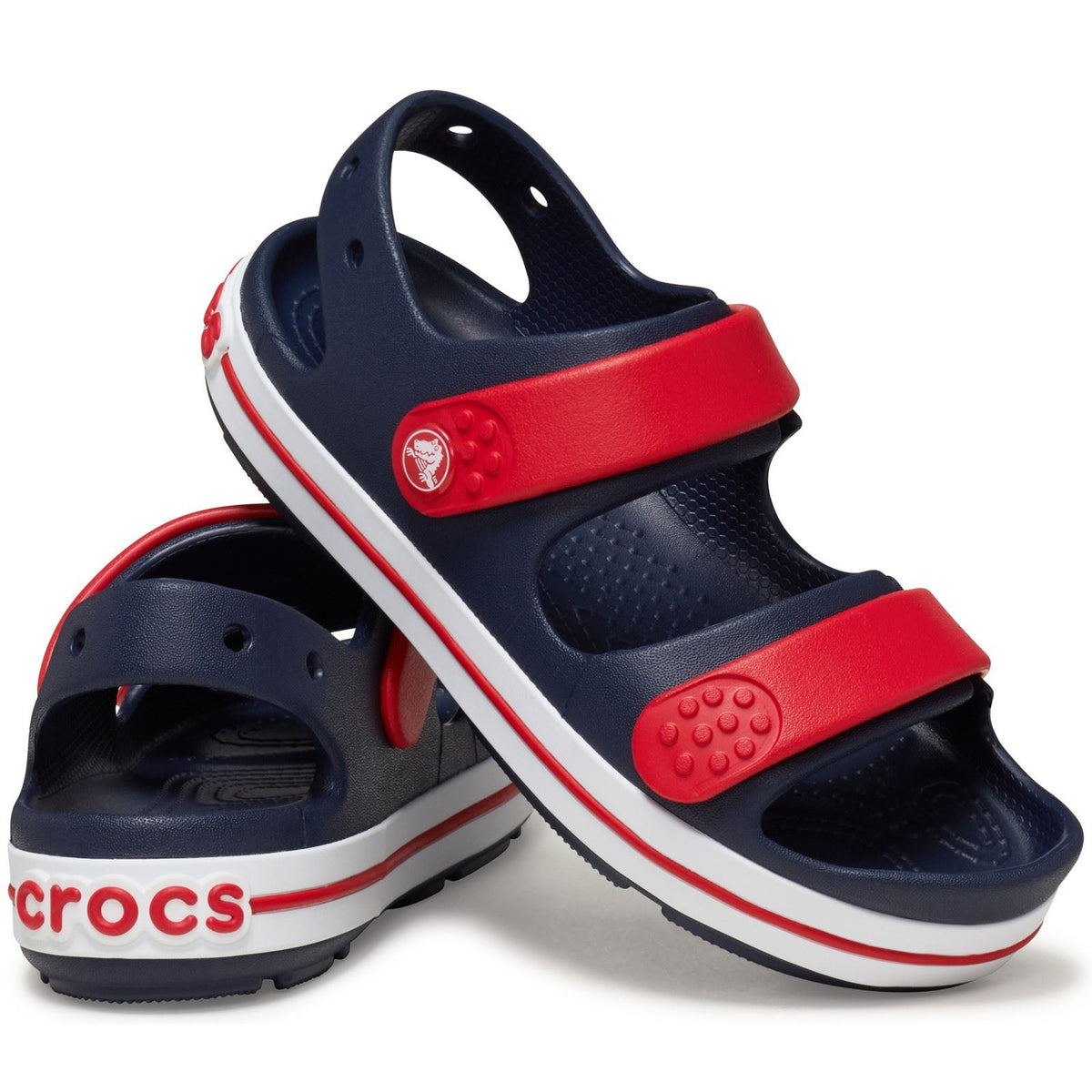 Crocs Kids Crocband Play Synthetic Navy/Varsity Red Sandals