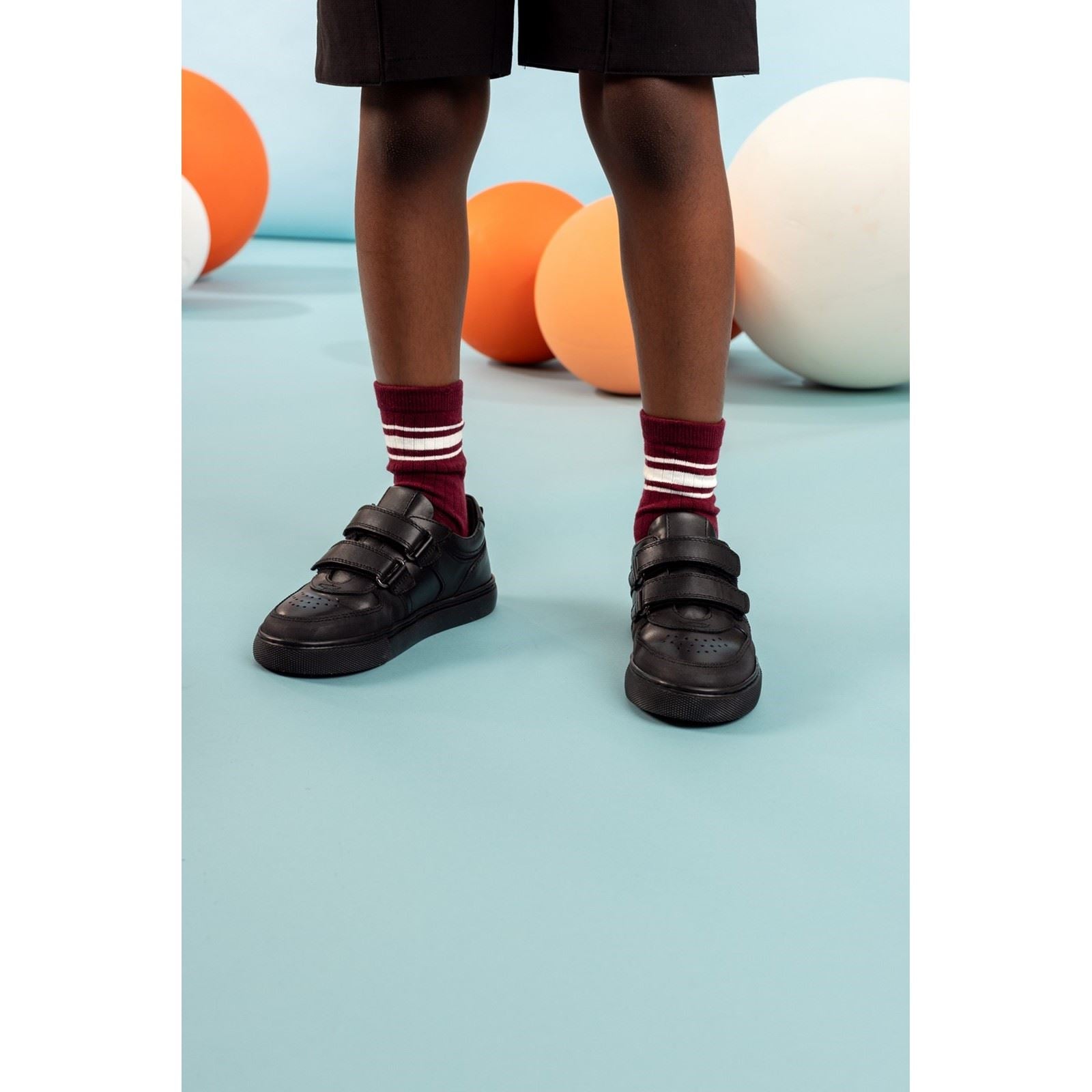 Hush Puppies Daxton Leather Boy's Black Trainers