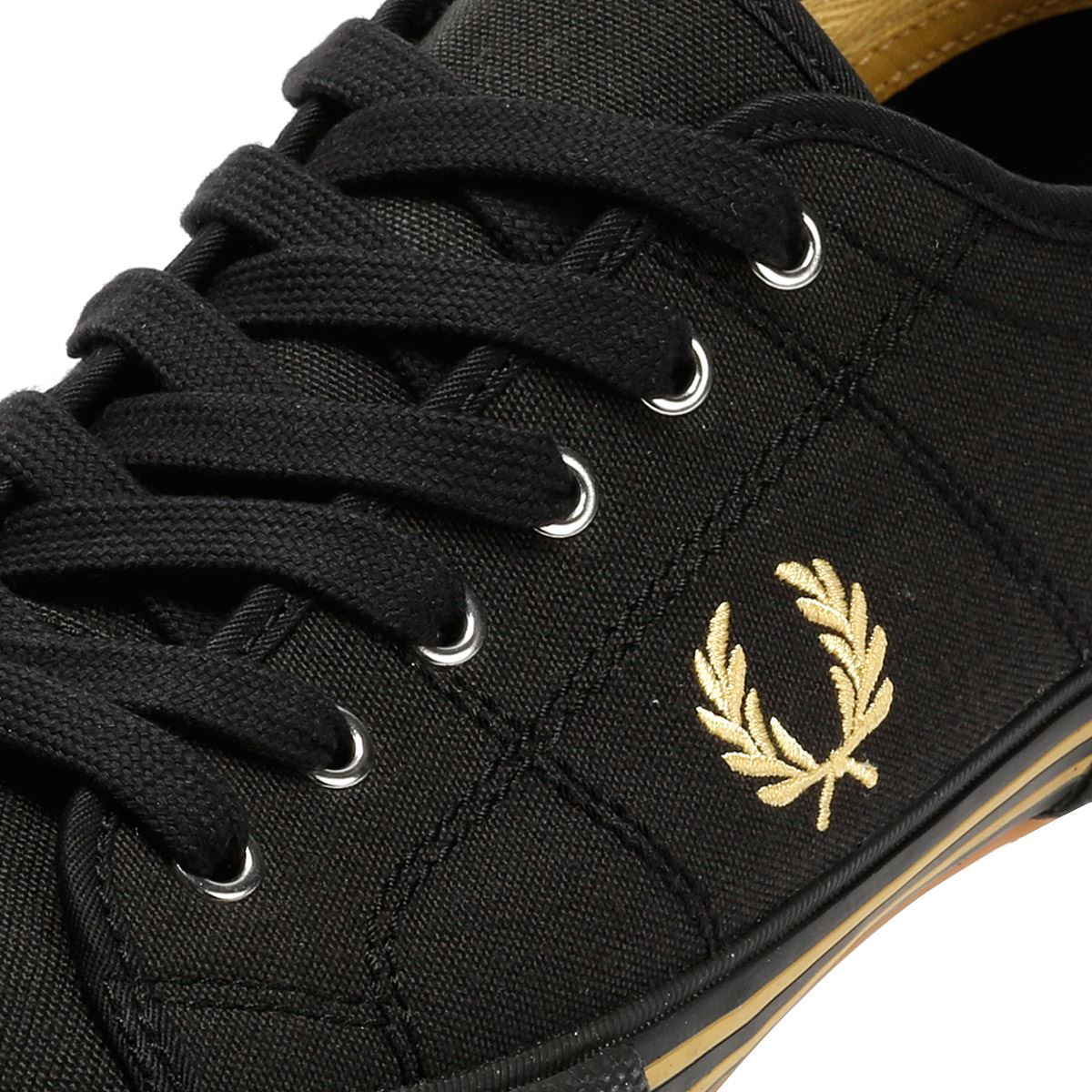Fred Perry B708 Vintage Tennis Canvas Men's Black/Champagne Trainers