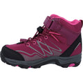 Hi-Tec Blackout Mid Synthetic Soft Shell Junior Dark Rose/Fuchsia Hiking Boots