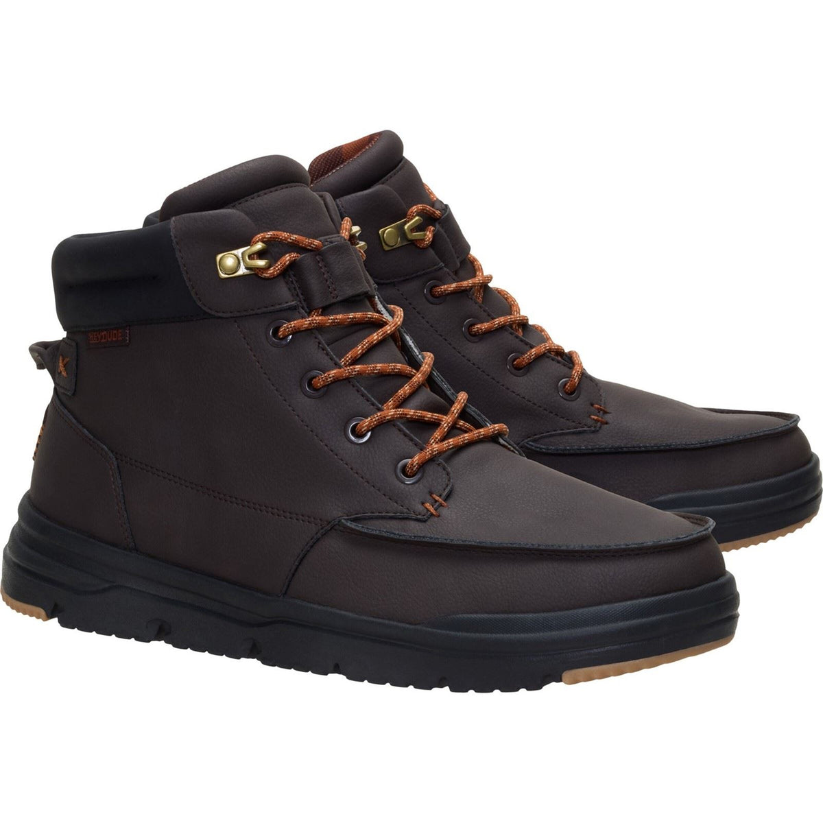 HEYDUDE Bradley II Classic Polyurethane Men's Chocolate Torte/Multi Ankle Boots