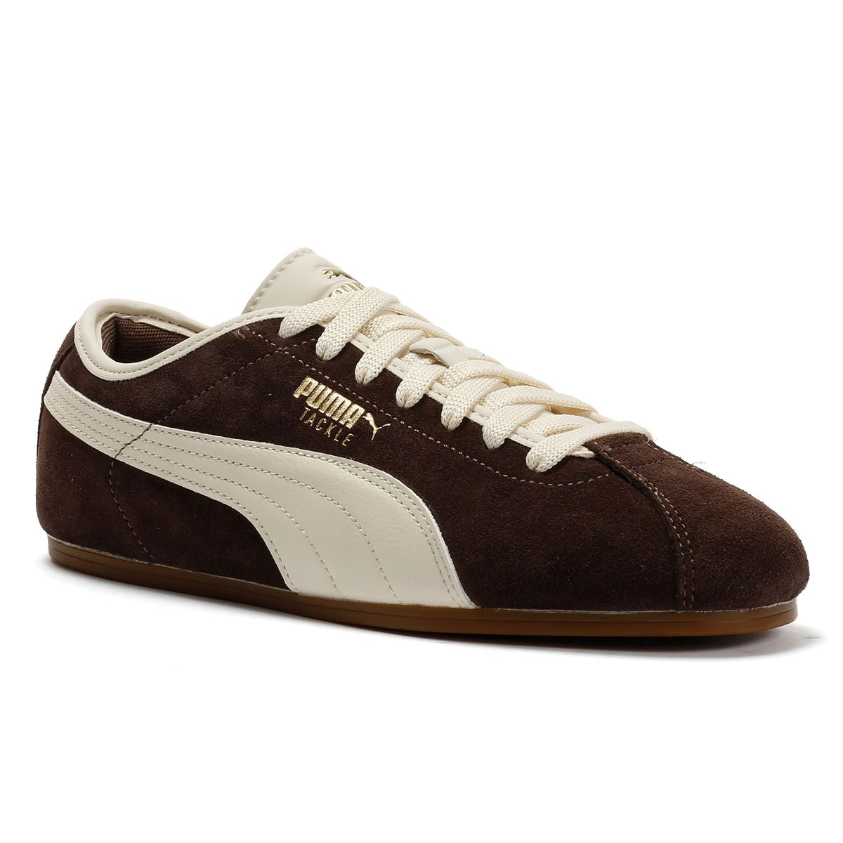 Puma Tackle Suede Chocolate/Alpine Snow Trainers