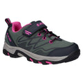 Hi-Tec Blackout Low Synthetic Soft Shell Junior Dark Forest/India Ink/Pink Hiking Boots