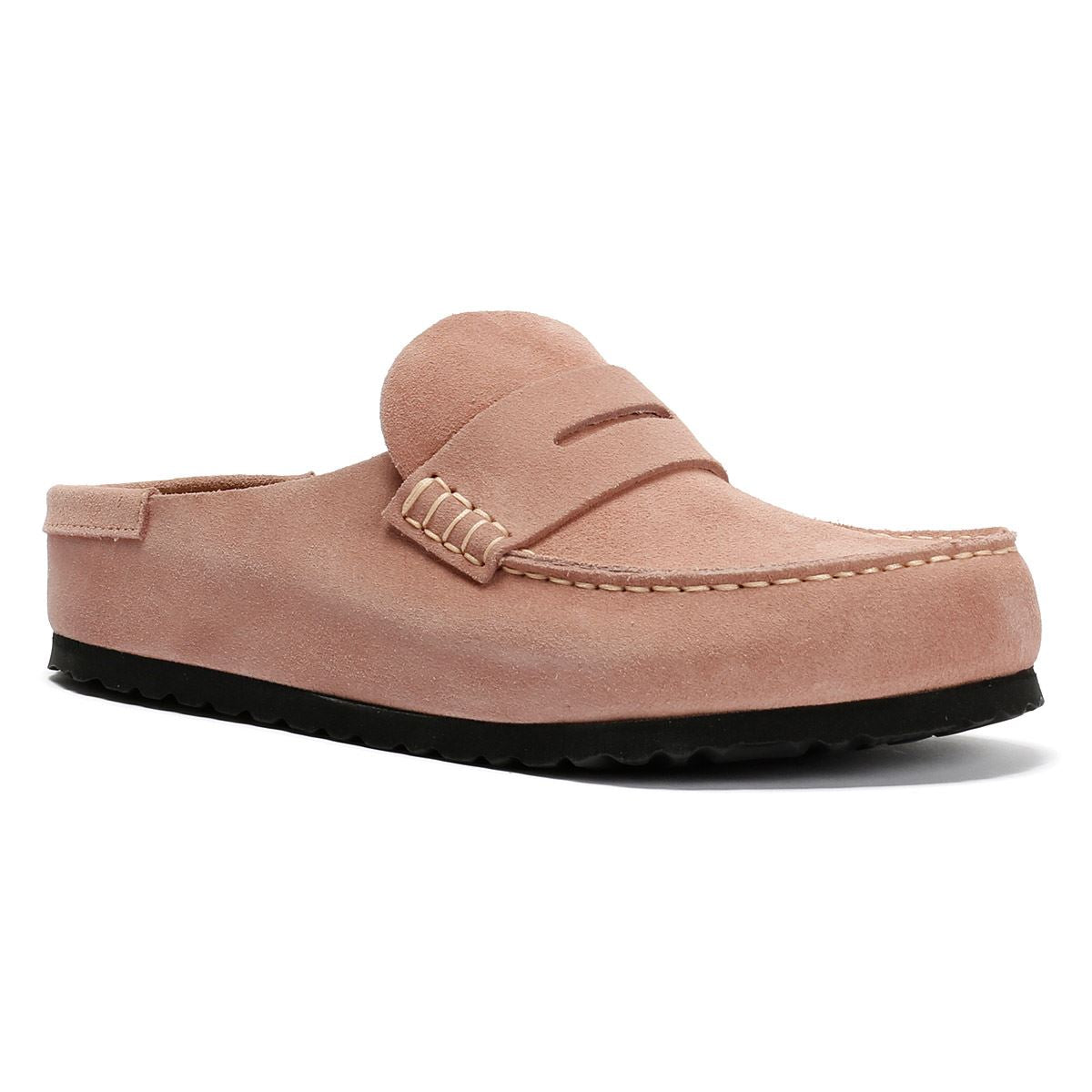 Birkenstock Naples Suede Women's Pink Clay Regular Clogs