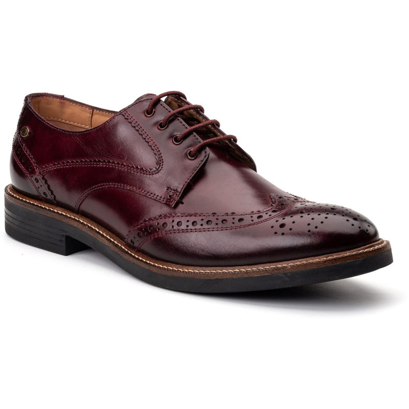 Base London York Leather Men's Bordo Brogues Shoes