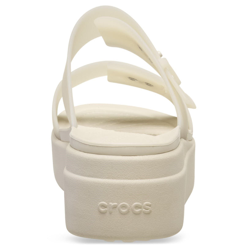 Crocs Brooklyn Buckle Low Wedge Women's Sandstone Sandals
