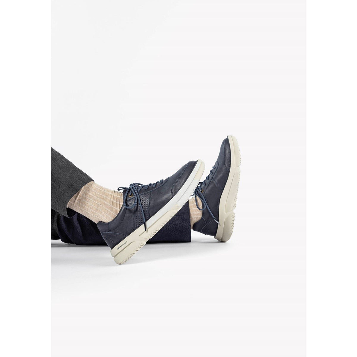 Hush Puppies Baylor Leather Men's Navy Trainers
