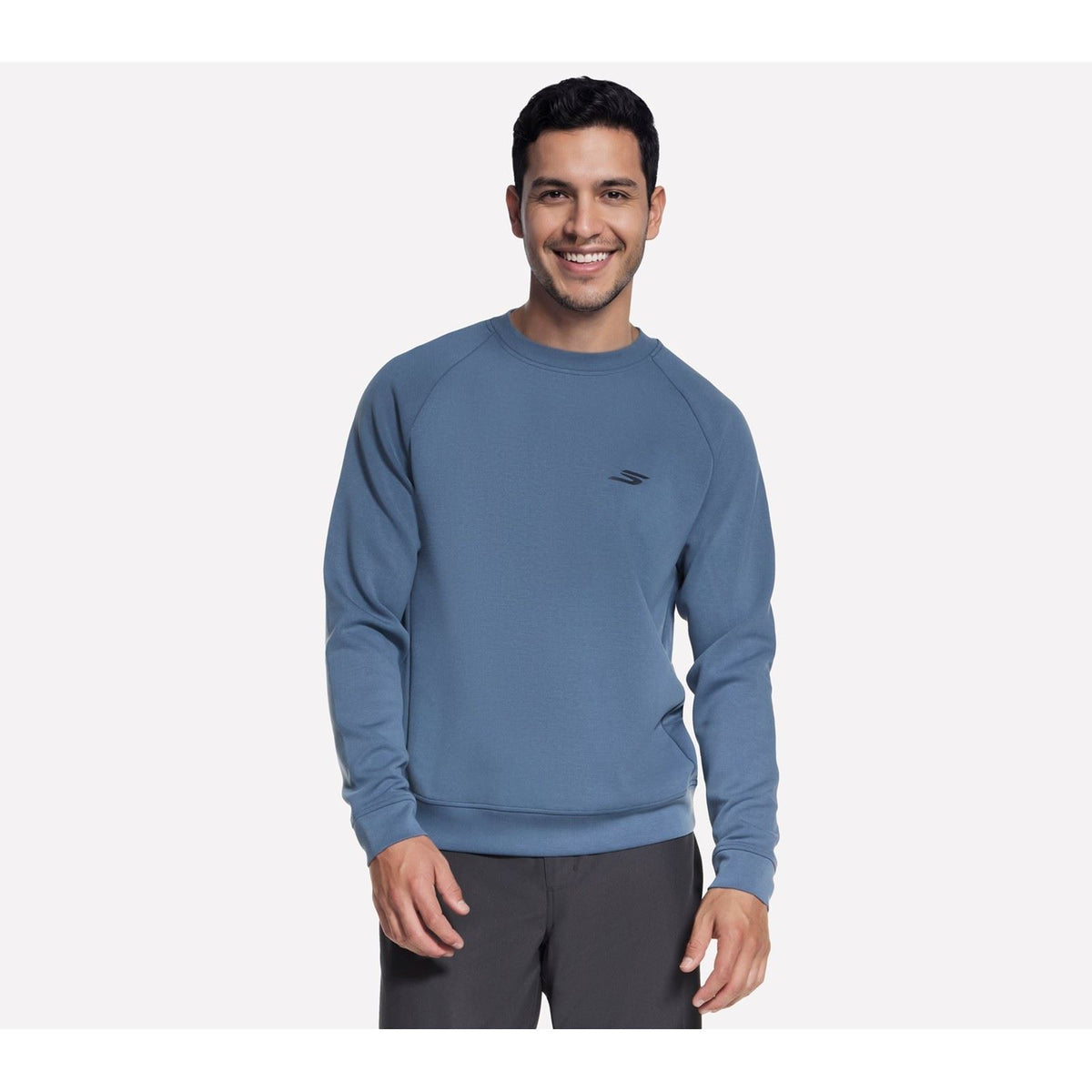 Skechers Cozy Luxe Elevate Crew Men's Blue Sweatshirt