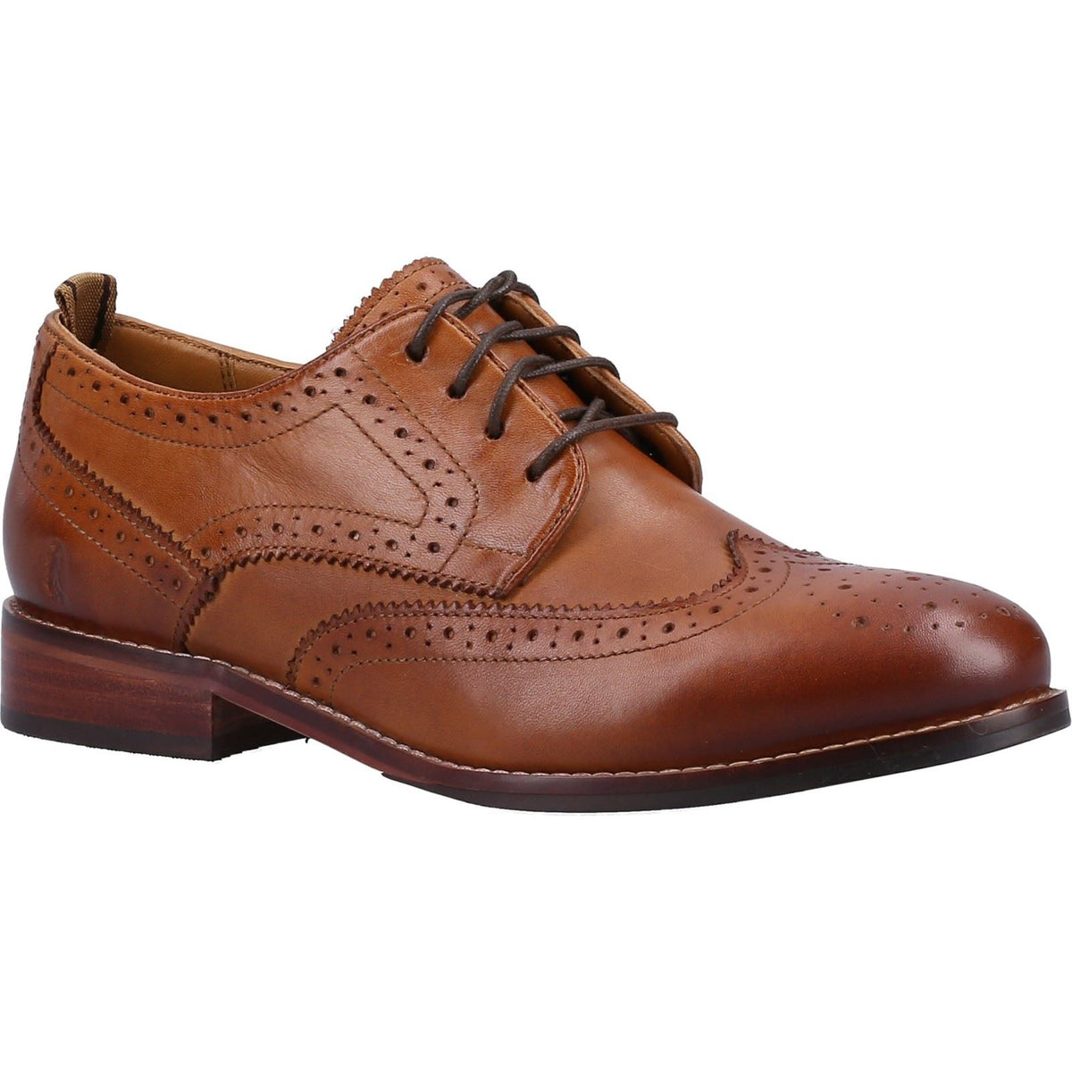 Hush Puppies Natalia Leather Women's Tan Brogues Shoes