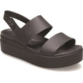 Crocs Brooklyn Low Wedge Synthetic Women's Black Sandals
