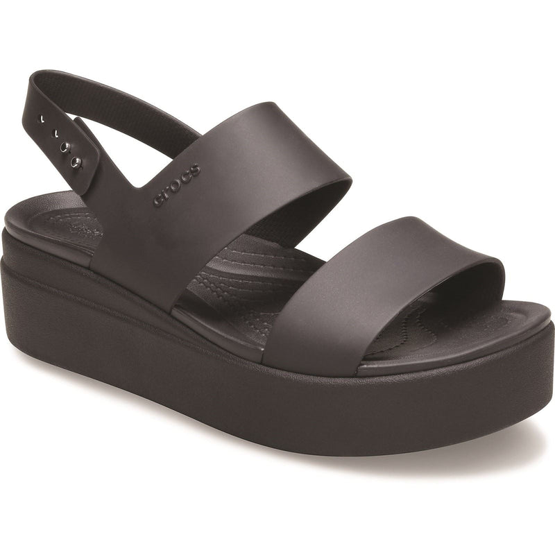 Crocs Brooklyn Low Wedge Synthetic Women's Black Sandals