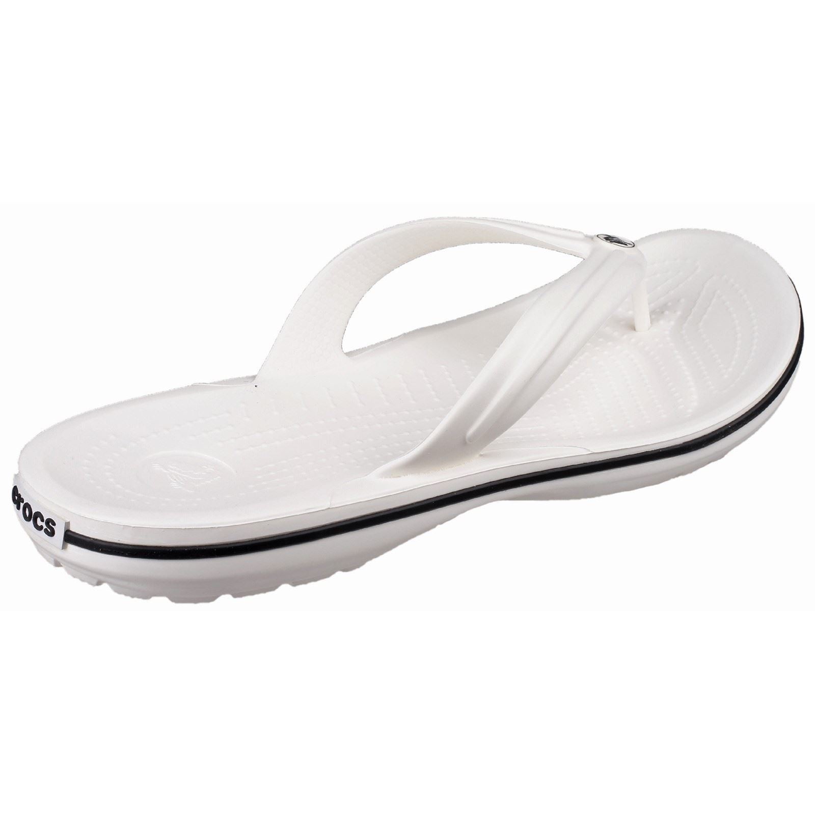 Crocs Crocband Flip Croslite Rubber White Sandals