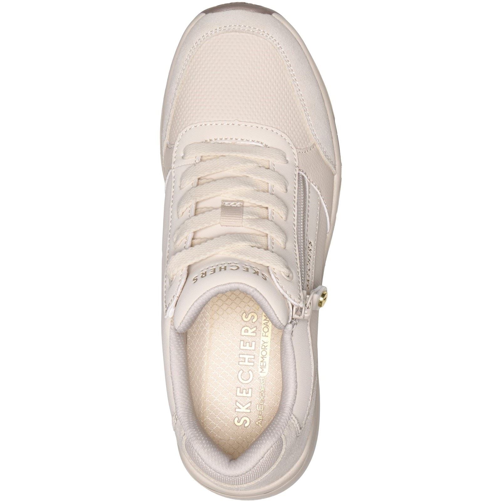 Skechers Billion Flex Luxe Up Leather Women's Natural Trainers