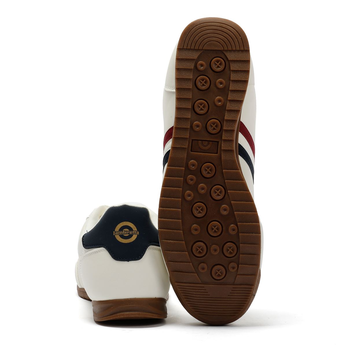 Lambretta Tackle Men's White/Navy Trainers