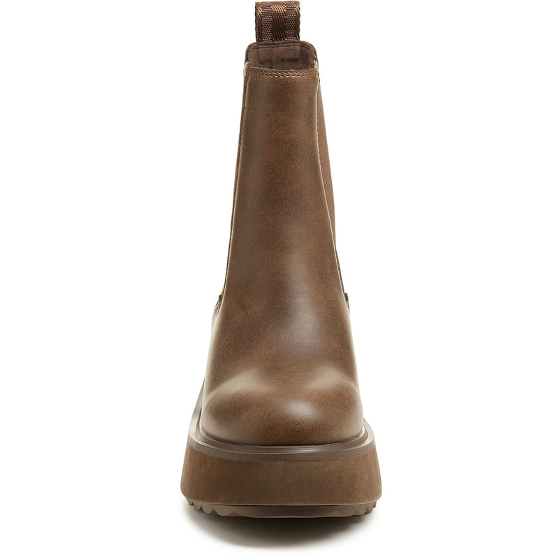 Rocket Dog Heyday Synthetic Women's Dark Brown Flat Chelsea Boots