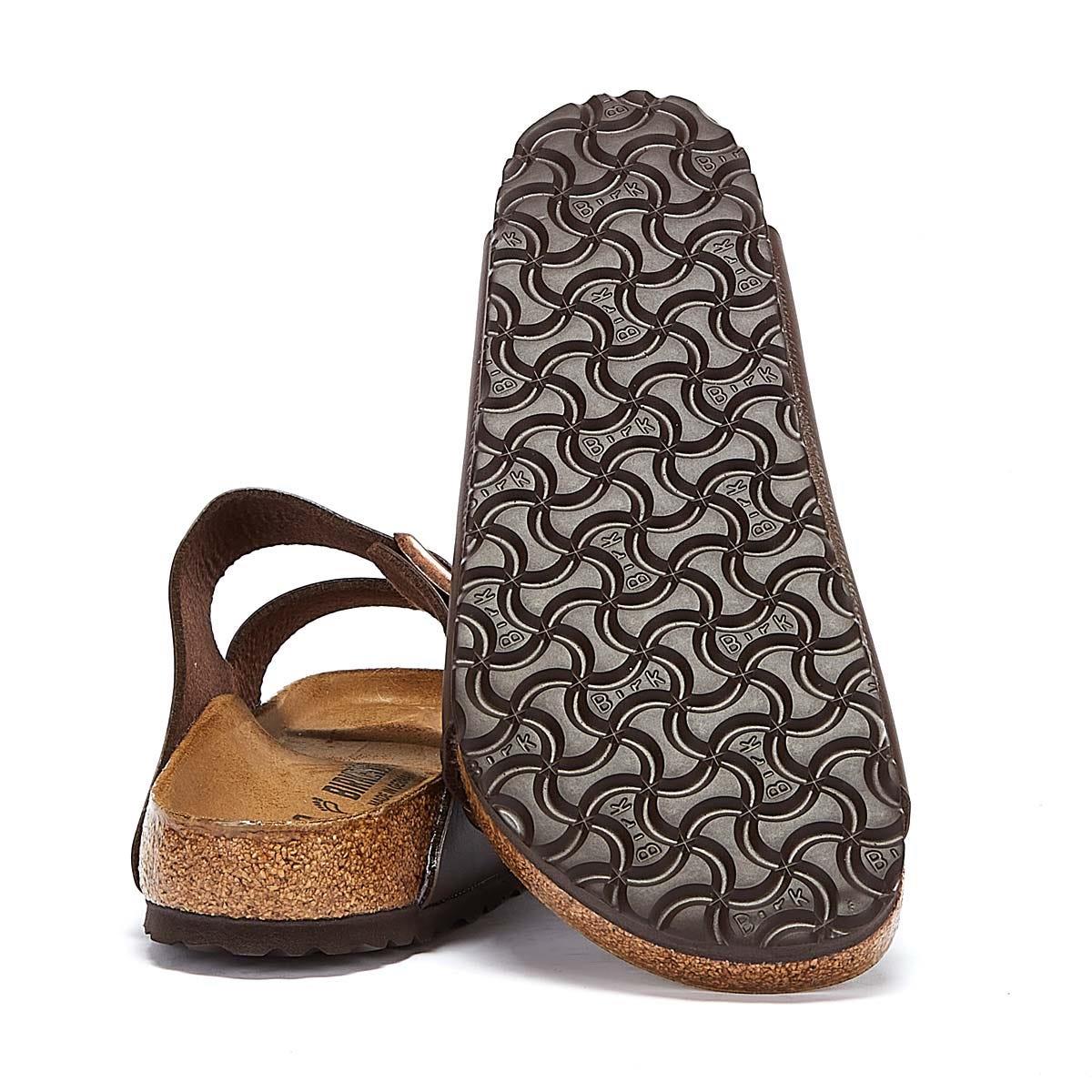 Birkenstock Arizona Birko Flor Brown Narrow Sandals