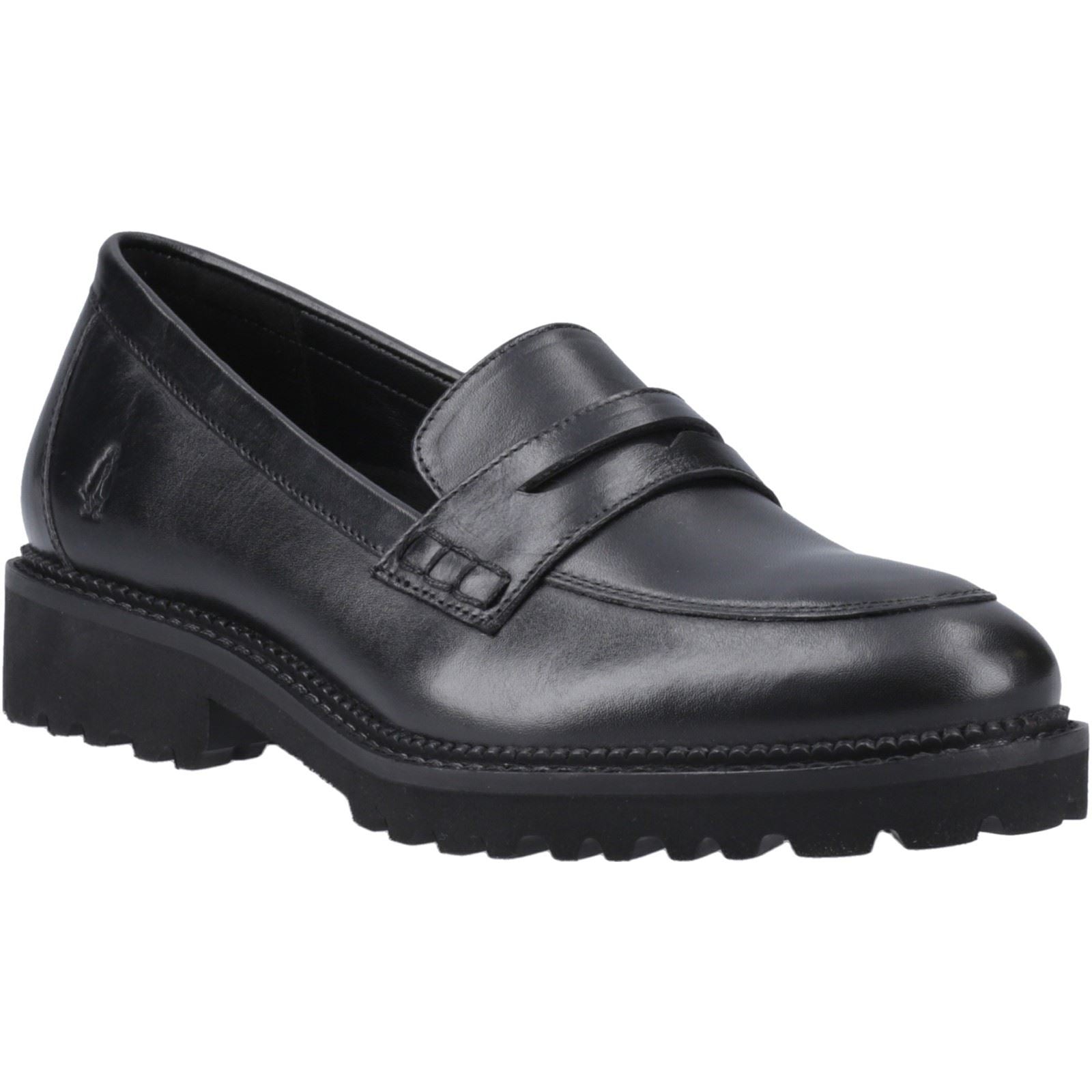 Hush Puppies Grazia Leather Black Loafers
