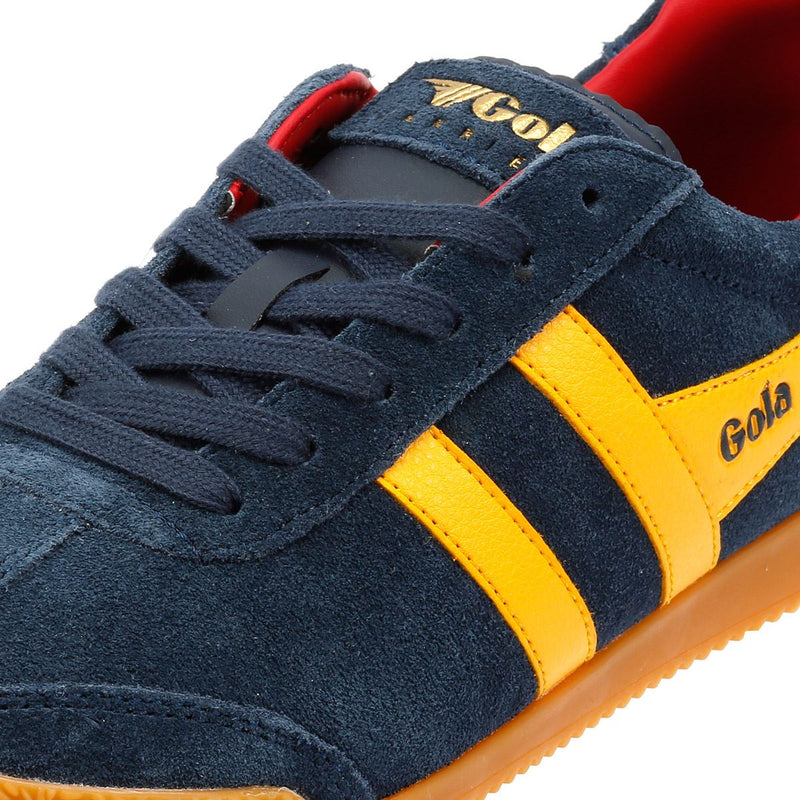 Gola Harrier Suede Women's Navy/Sun Trainers