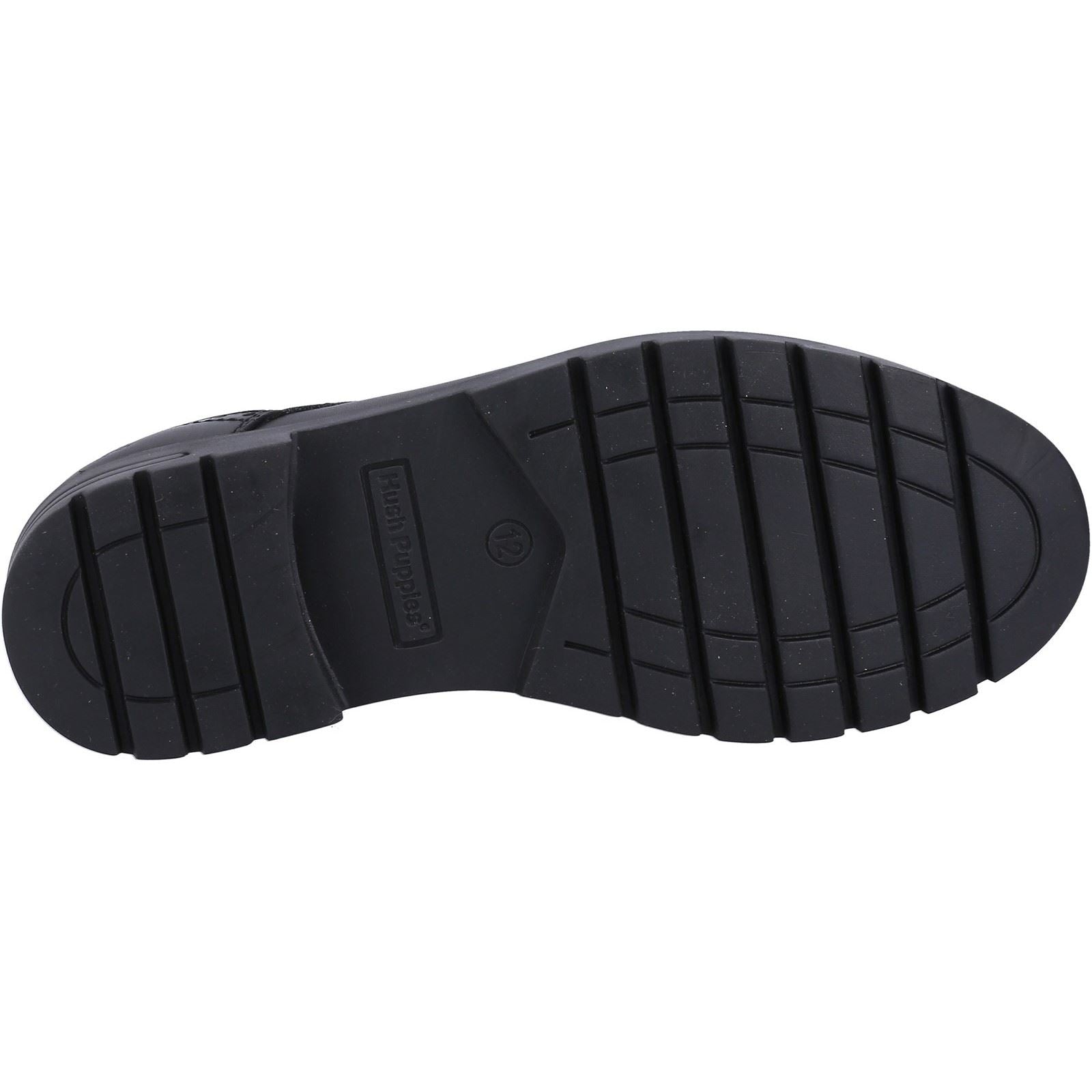 Hush Puppies Jayne Lace Up Leather Youth Girl's Black Lace-Up Shoes