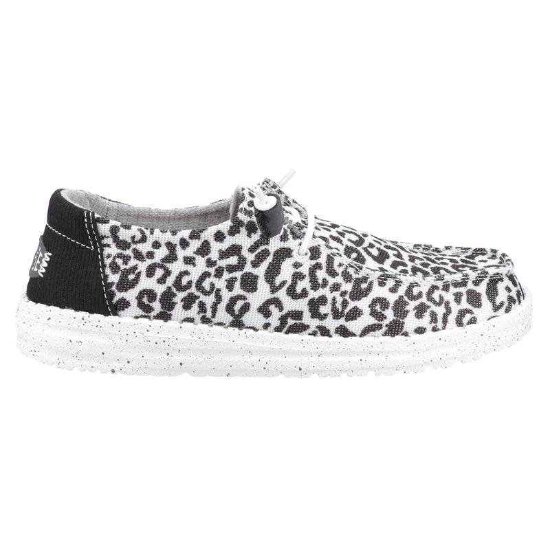 HEYDUDE Wendy Leopard Cotton Blend Women's Black/Grey Loafers