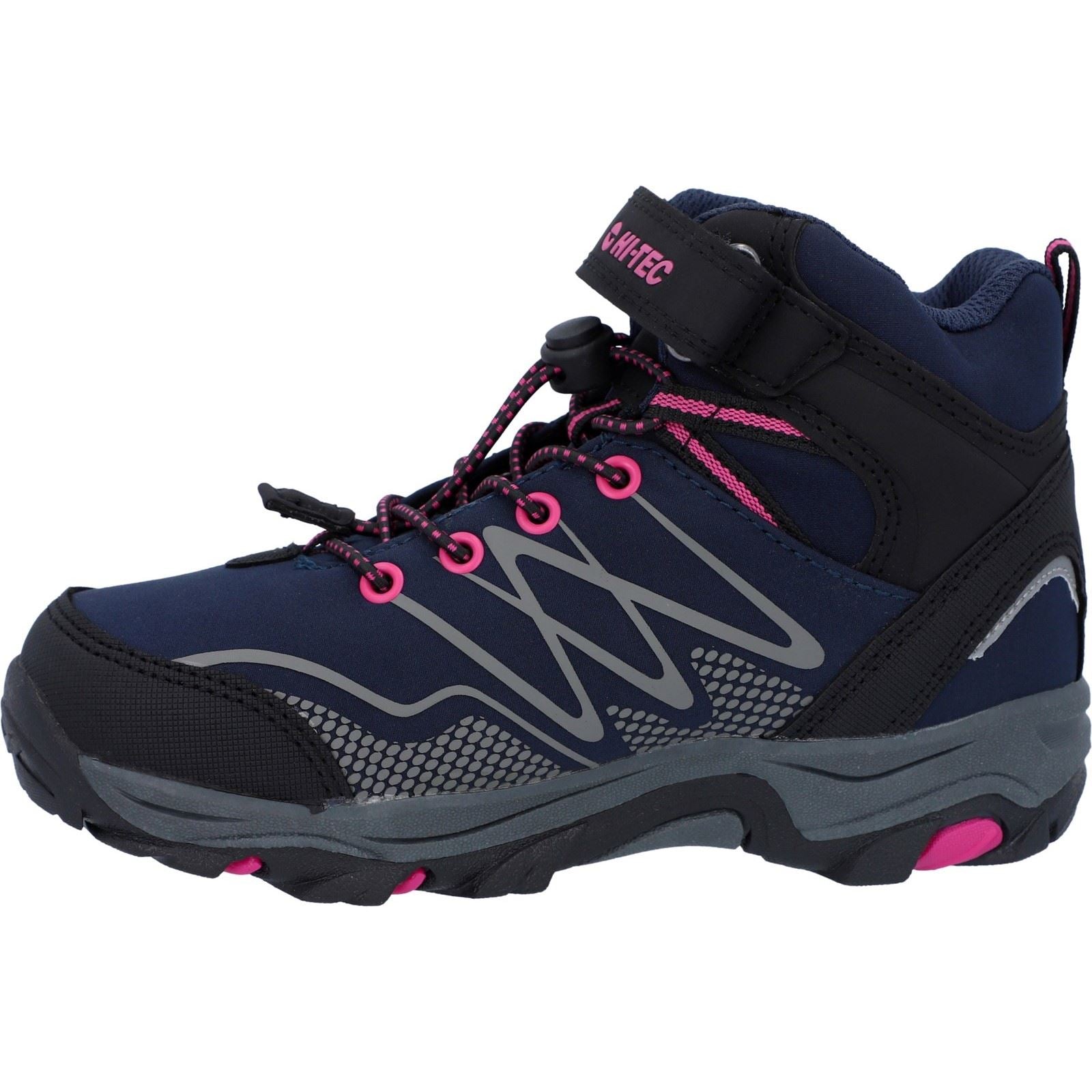 Hi-Tec Blackout Mid Polyester Girl's Navy/Magenta Hiking Boots