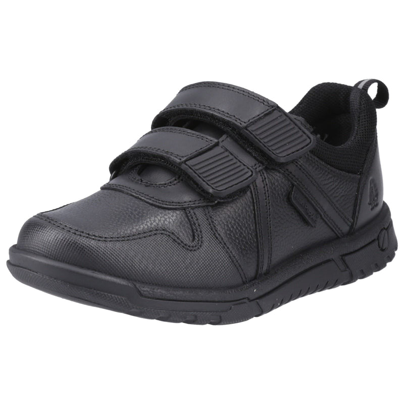 Hush Puppies Spencer Leather Junior Black Shoes