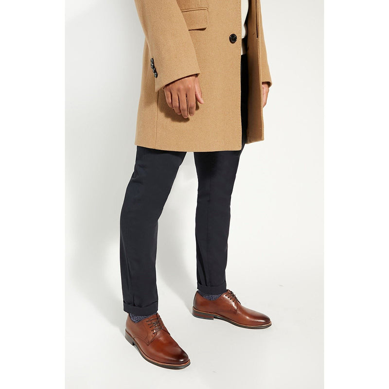 Dune Stanley Leather Men's Tan Lace-Up Shoes