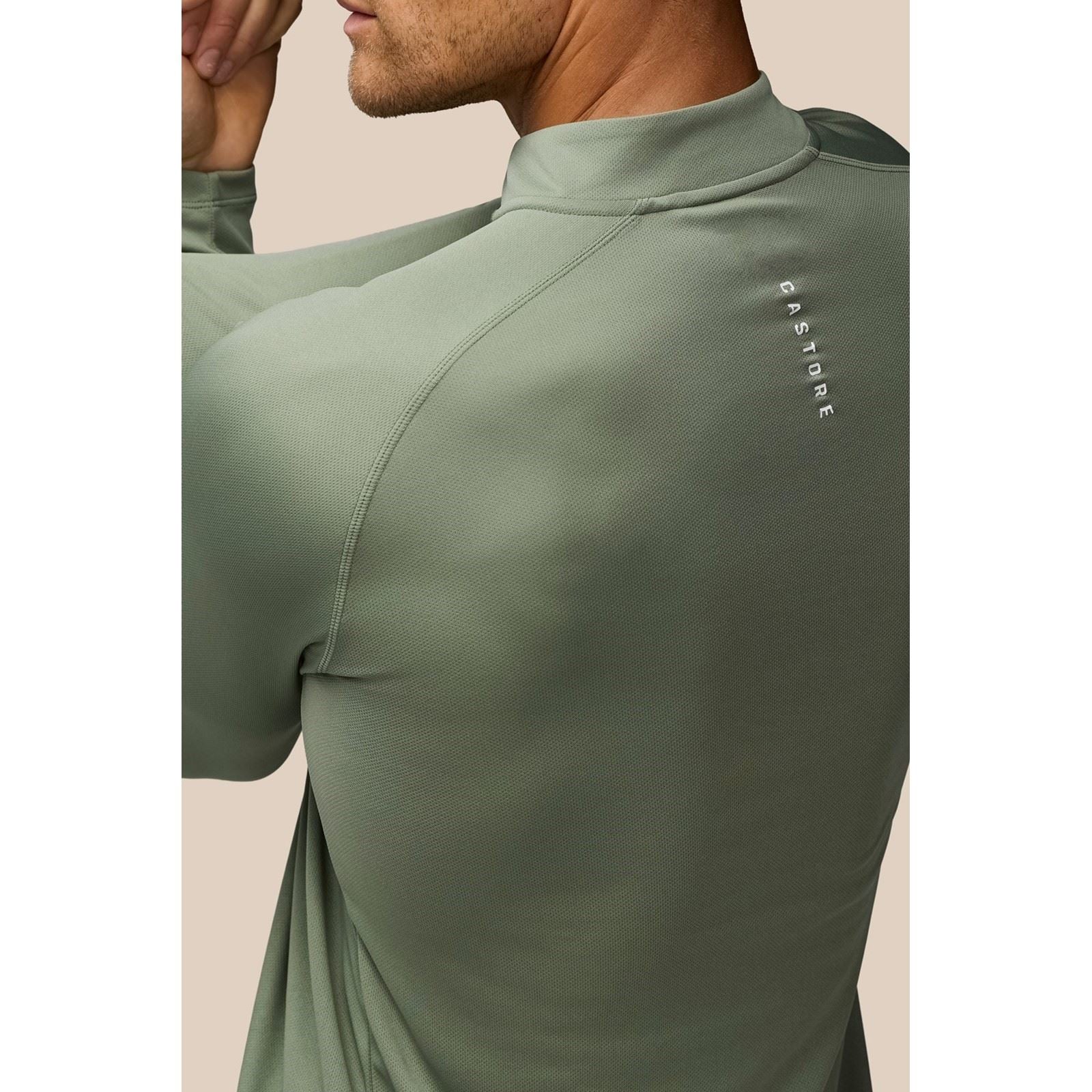 Castore Adapt Training 1/4 Zip Top Polyester Men's Green Activewear T-Shirts