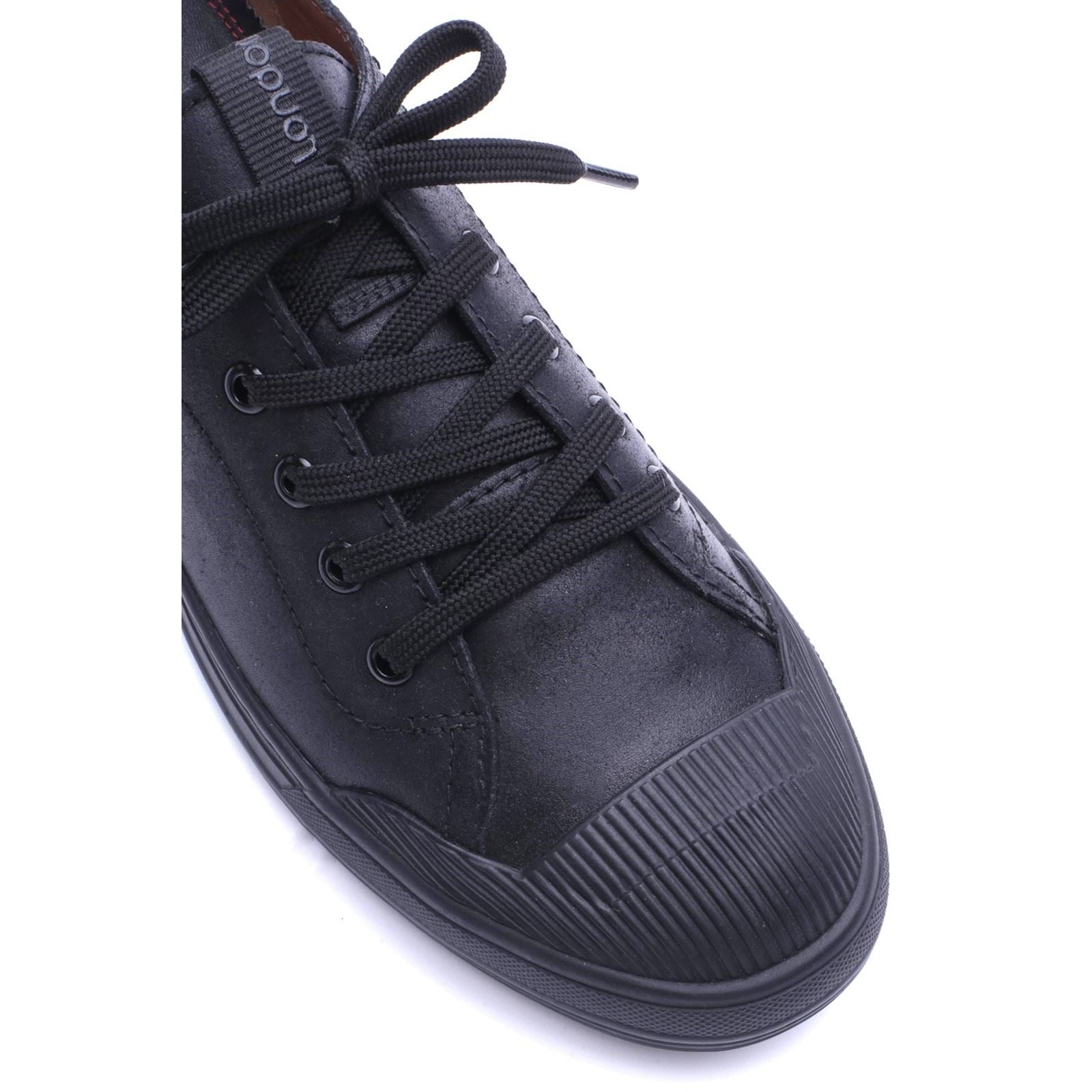 Base London Volt Leather Men's Black Lace-Up Shoes